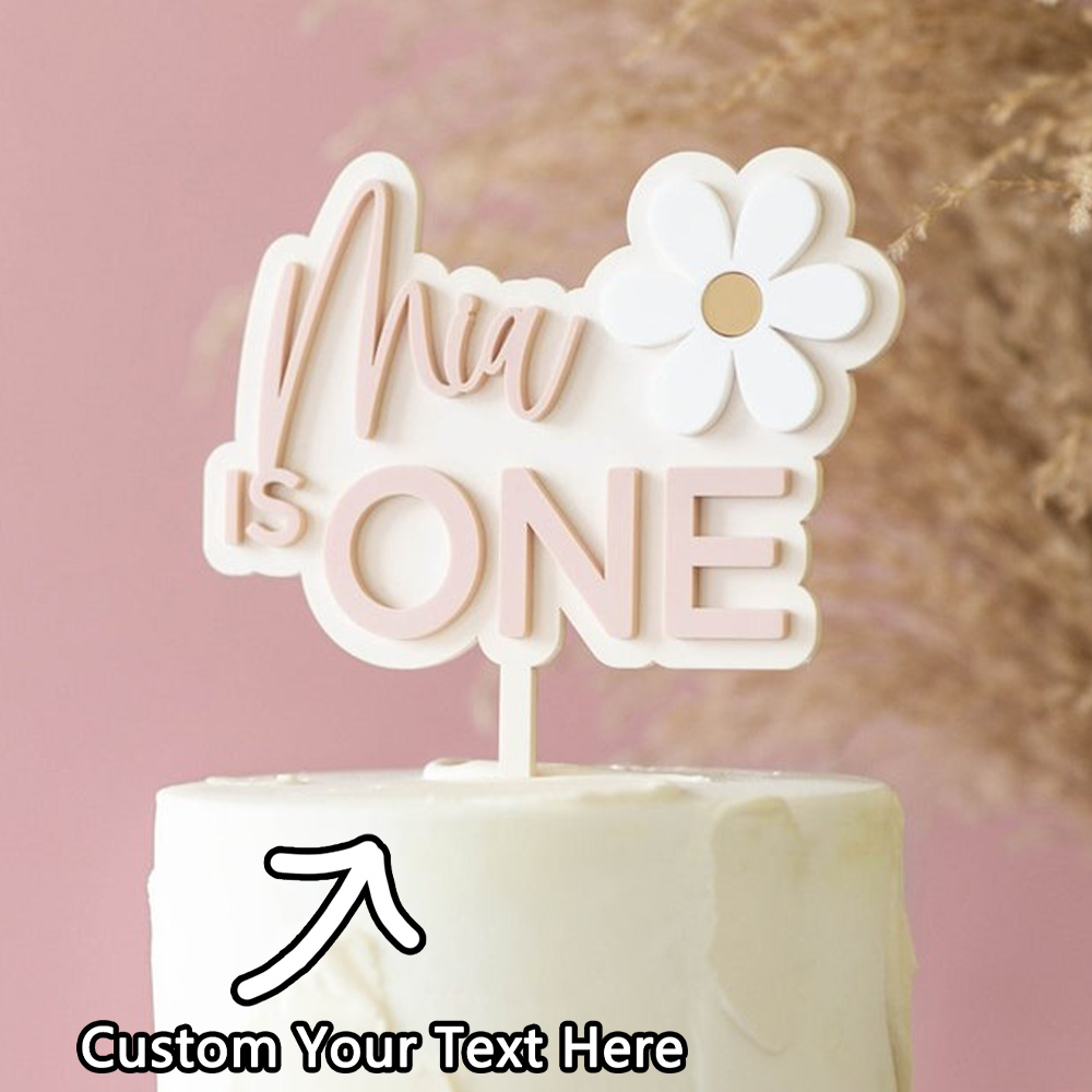 Personalized Engraved Gift - 1 szt. Personalizowany topper na tort