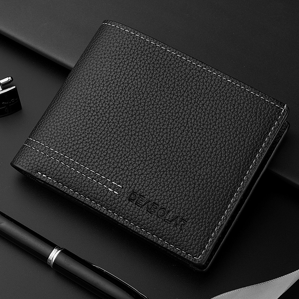 Luxury Lifestyle Photography - Portfel męski młodzieżowy luksusowy krótki skórzany
