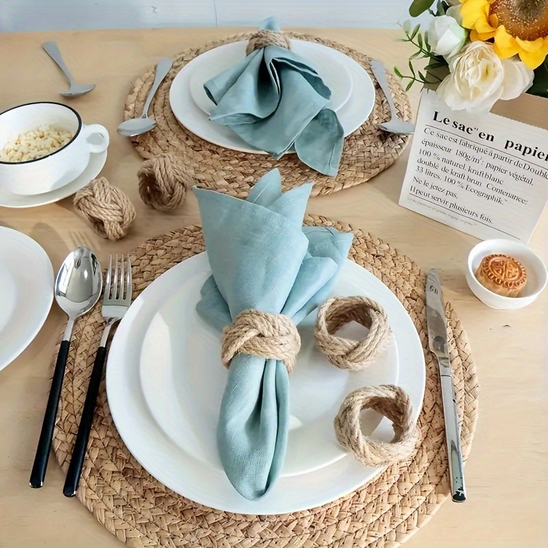 Zestaw 48 szt. lnianych pierśc – Linen Napkin Set recenzja i cena